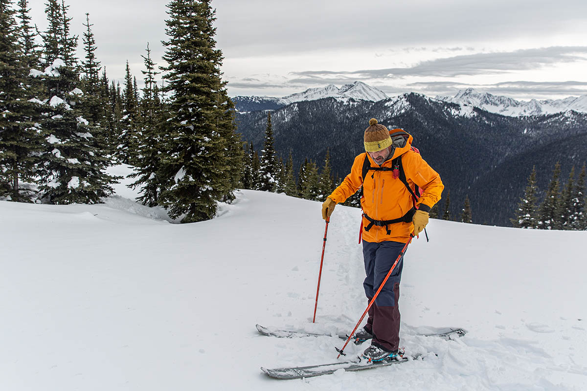 ​​Outdoor Research Kulshan Storm Bibs (standing in backcountry)